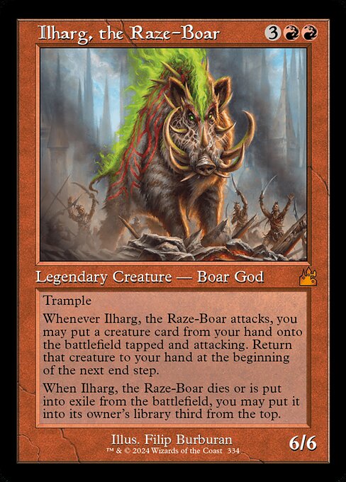 RVR: Ilharg, the Raze-Boar (Retro Frame) (Foil)