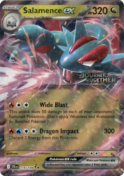 MCAP: Salamence ex - 114/159 (Journey Together Stamped) (Holofoil)