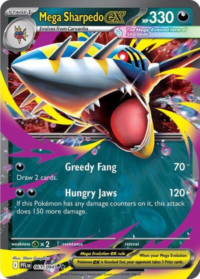 PFL: Mega Sharpedo ex - 061/094 (Holofoil)