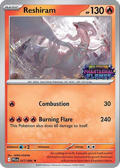 MCAP: Reshiram (Phantasmal Flames Stamped) (Holofoil)