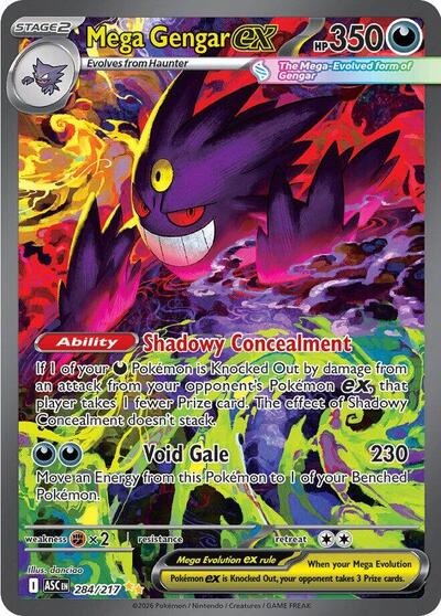 gengar ex pokemon card 2026 Ascended Heroes #284/217 Mega Special Illustration Rare Sales and Specials Honor the incredible history MTG—FINAL FANTASY Limited Set Select Grade:8.5