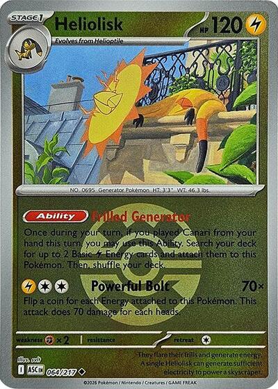 ASC: Heliolisk - 064/217 (Quick Ball) (Reverse Holofoil)