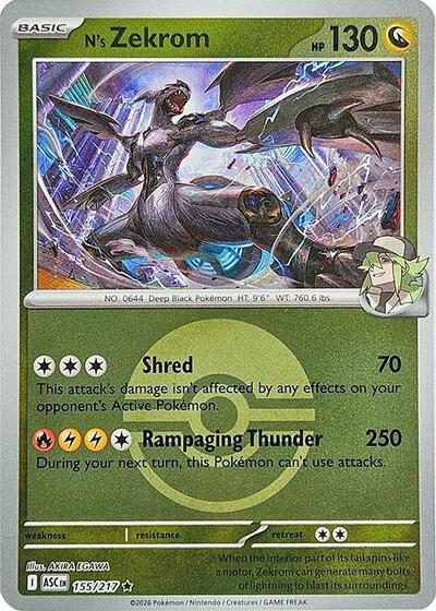 ASC: N's Zekrom (Poke Ball) (Reverse Holofoil)