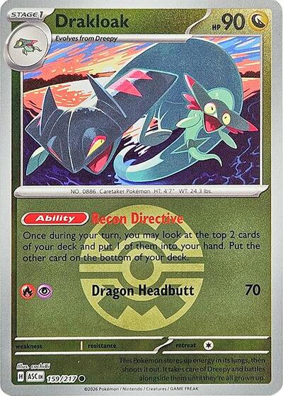 ASC: Drakloak - 159/217 (Quick Ball) (Reverse Holofoil)