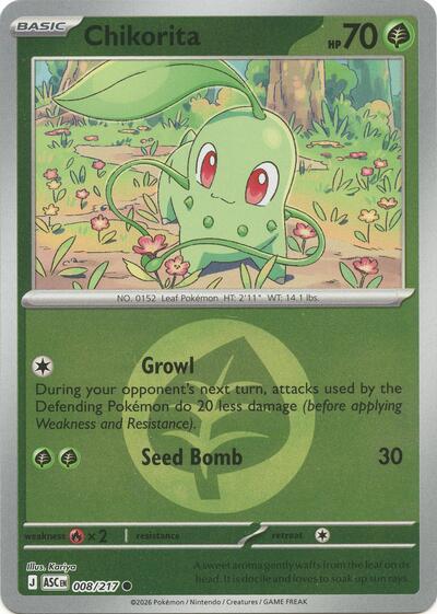 ASC: Chikorita (Energy Symbol Pattern) (Reverse Holofoil)