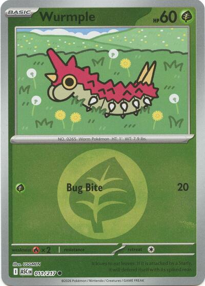 ASC: Wurmple (Energy Symbol Pattern) (Reverse Holofoil)