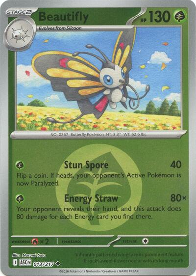 ASC: Beautifly - 013/217 (Energy Symbol Pattern) (Reverse Holofoil)
