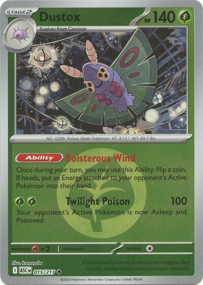 ASC: Dustox - 015/217 (Energy Symbol Pattern) (Reverse Holofoil)