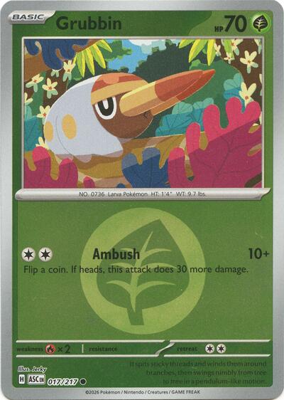 ASC: Grubbin (Energy Symbol Pattern) (Reverse Holofoil)
