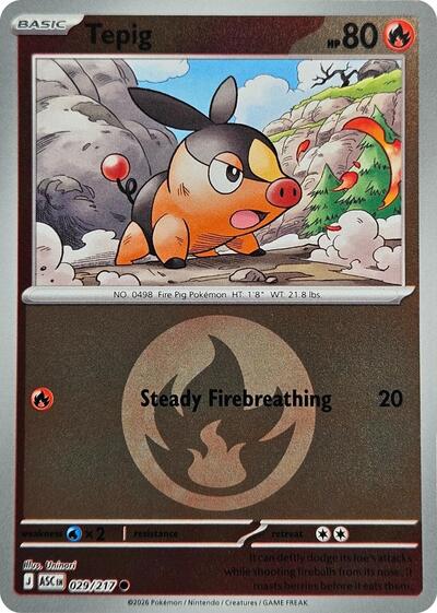ASC: Tepig (Energy Symbol Pattern) (Reverse Holofoil)