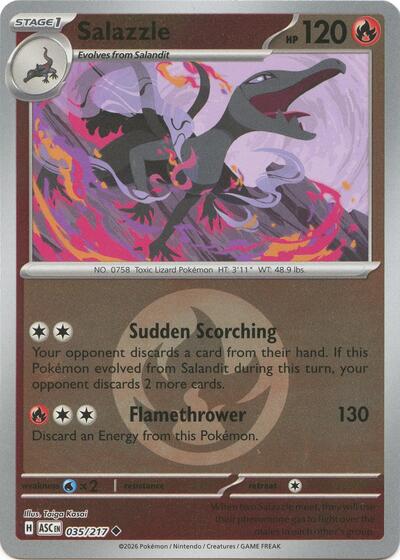 ASC: Salazzle - 035/217 (Energy Symbol Pattern) (Reverse Holofoil)