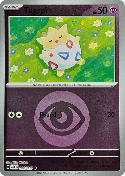 ASC: Togepi (Energy Symbol Pattern) (Reverse Holofoil)