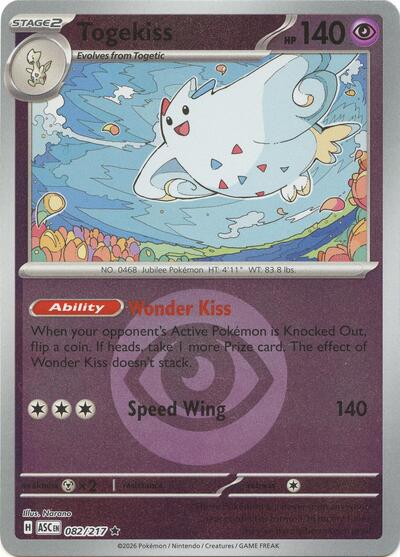 ASC: Togekiss - 082/217 (Energy Symbol Pattern) (Reverse Holofoil)