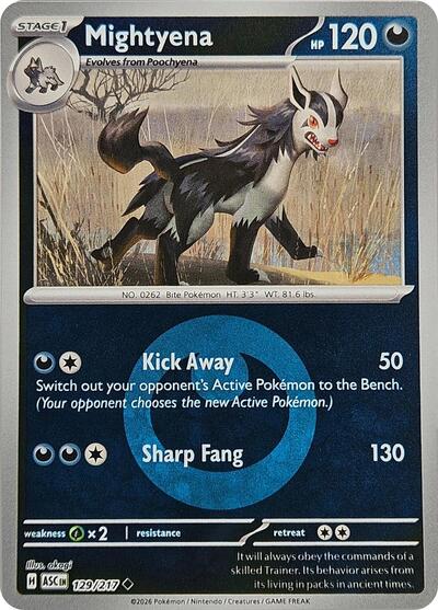 ASC: Mightyena - 129/217 (Energy Symbol Pattern) (Reverse Holofoil)