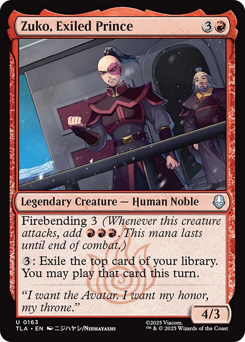 TLA: Zuko, Exiled Prince (Foil)