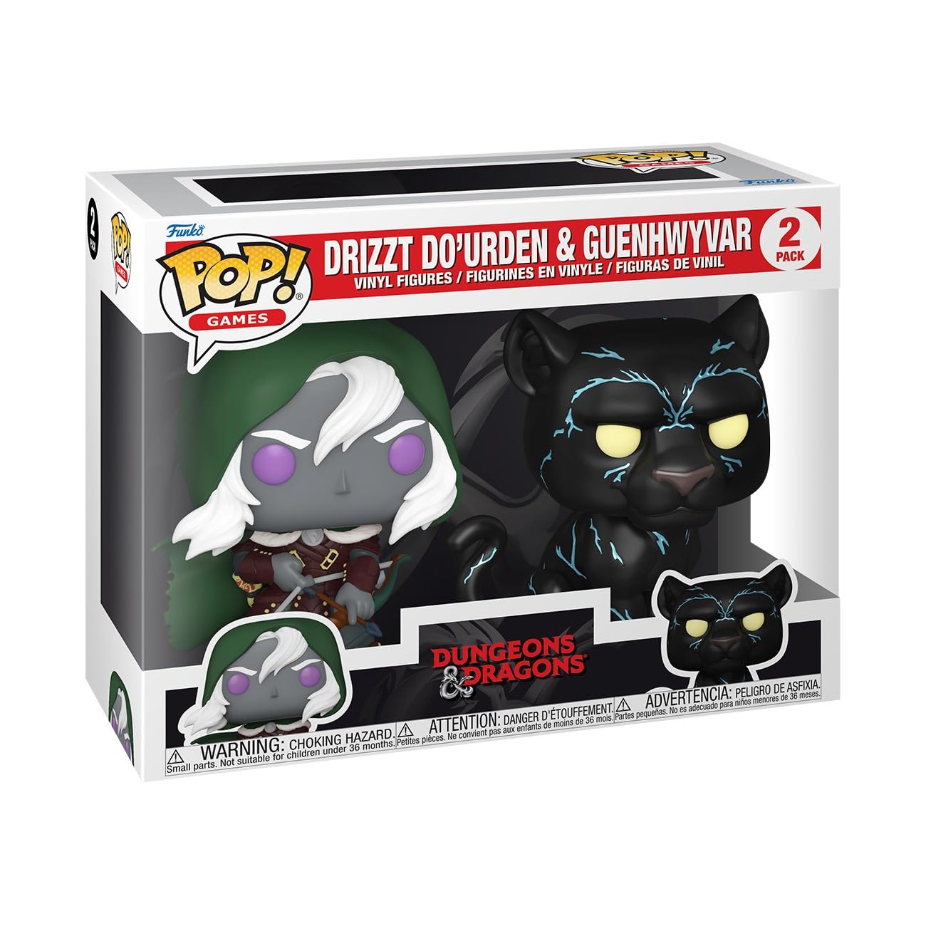 Dungeons & Dragons Drizzt Do'urden & Guenhwyvar 2 Pack Funko Pop!