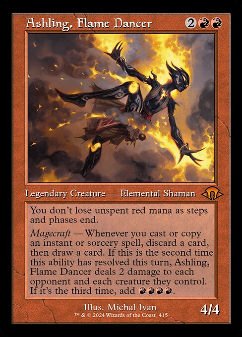 MH3: Ashling, Flame Dancer (Retro Frame)