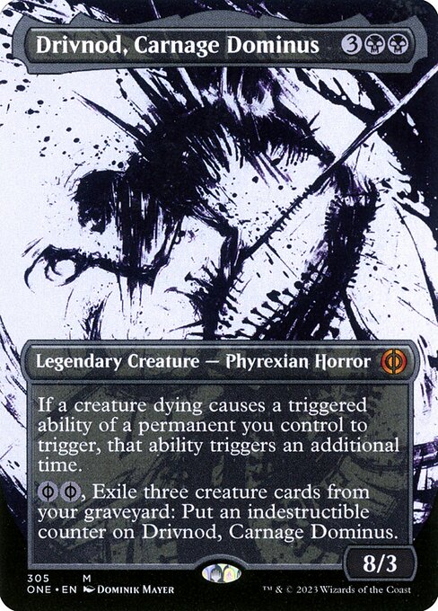 mtg indestructible counter cards ONE: Drivnod, Carnage Dominus (Showcase)
