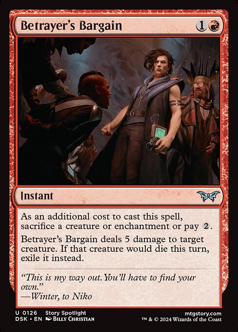mtg discard your hand draw that many cards DSK: Betrayer's Bargain