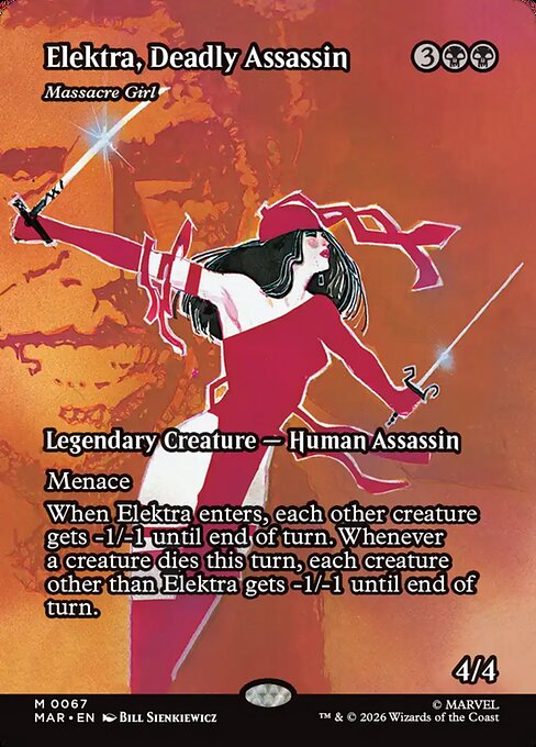 MAR: Elektra, Deadly Assassin - Massacre Girl (Borderless) (Foil)