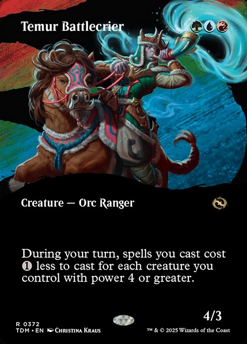 temur mtg cards TDM: Temur Battlecrier (Borderless)