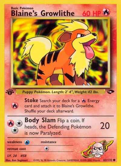 G2: Blaine's Growlithe (1st Edition)