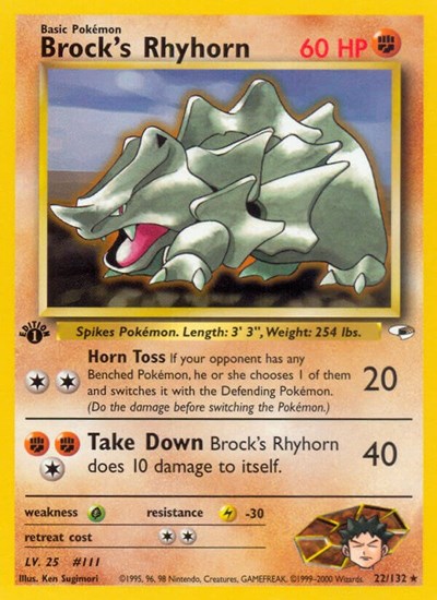 G1: Brock's Rhyhorn (22) (1st Edition)