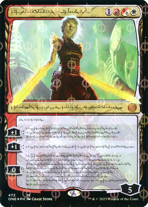 ONE: Nahiri, the Unforgiving (Phyrexian) (Step-and-Compleat Foil)