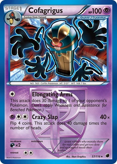 PLF: Cofagrigus (Team Plasma) (57) (Reverse Holofoil)