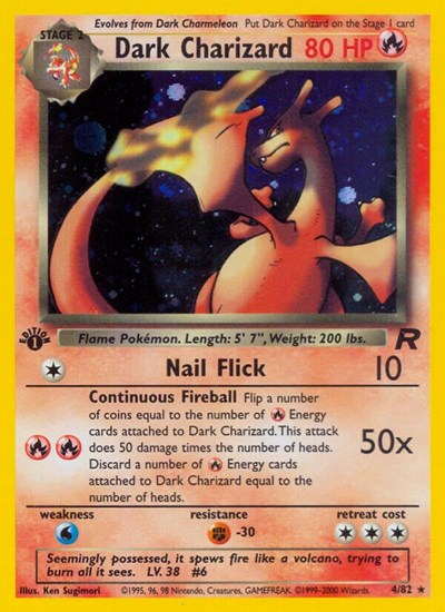 TR: Dark Charizard (4) (1st Edition Holofoil)