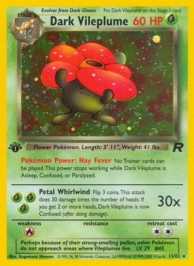 TR: Dark Vileplume (13) (1st Edition Holofoil)