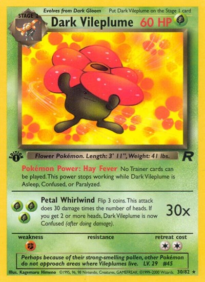 TR: Dark Vileplume (30) (1st Edition)