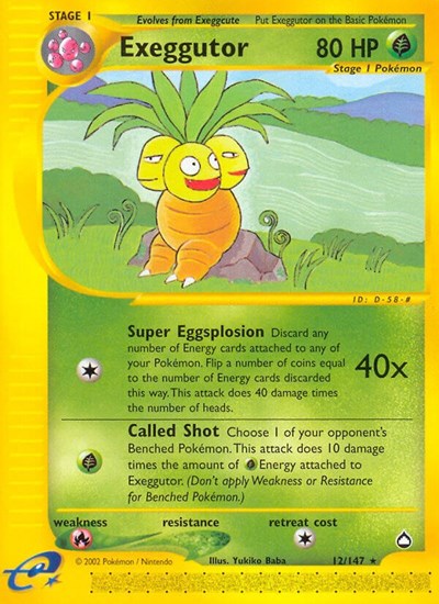 AQ: Exeggutor (12) (Reverse Holofoil)