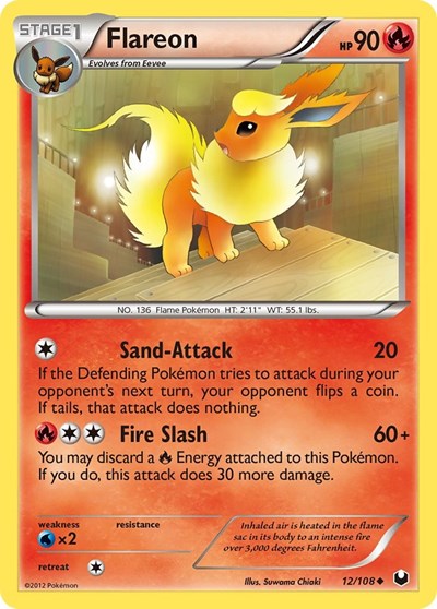 DEX: Flareon (Reverse Holofoil)