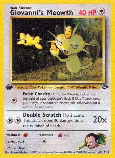 G2: Giovanni's Meowth (43) (1st Edition)