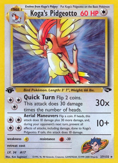 G2: Koga's Pidgeotto (1st Edition)