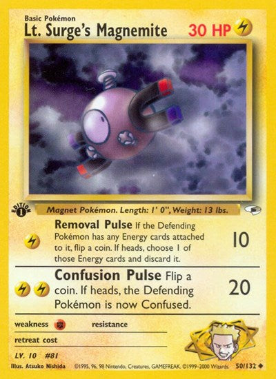 G1: Lt. Surge's Magnemite (50) (1st Edition)