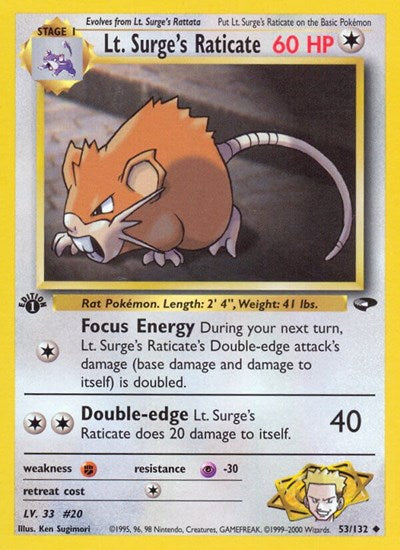 G2: Lt. Surge's Raticate (1st Edition)