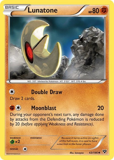 XY: Lunatone (Reverse Holofoil)