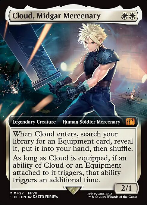 FIN: Cloud, Midgar Mercenary (Extended Art) (Foil)