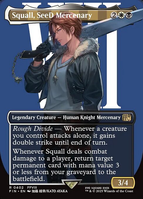 FIN: Squall, SeeD Mercenary (Borderless) (Foil)