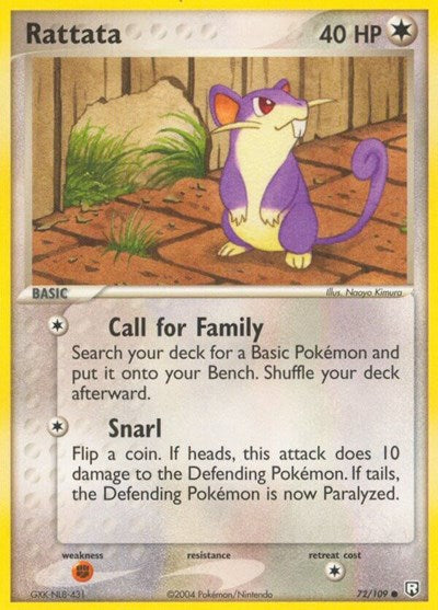 RR: Rattata - 072/109 (Reverse Holofoil)