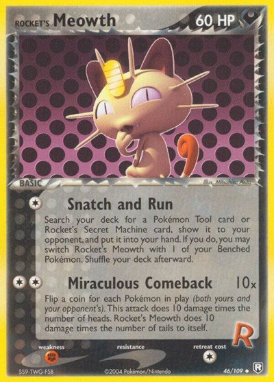 RR: Rocket's Meowth (Reverse Holofoil)