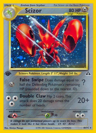N2: Scizor (10) (1st Edition Holofoil)