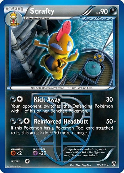 PLS: Scrafty (Team Plasma) (Reverse Holofoil)