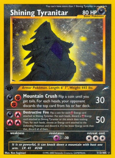 N4: Shining Tyranitar (1st Edition Holofoil)
