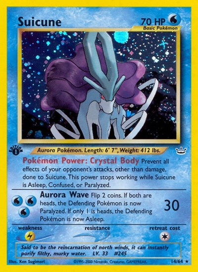N3: Suicune (14) (1st Edition Holofoil)