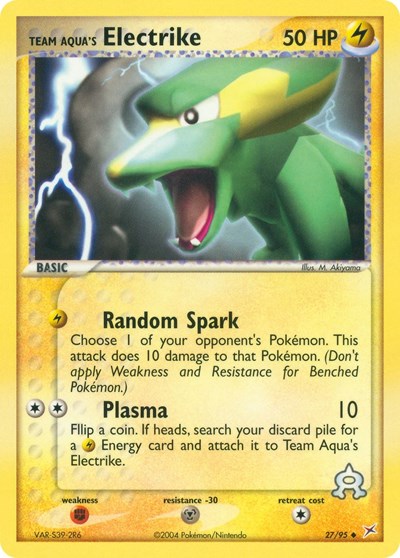 MA: Team Aqua's Electrike - 27/95 (Reverse Holofoil)