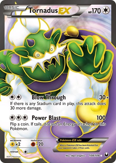 DEX: Tornadus EX (108 Full Art) (Holofoil)