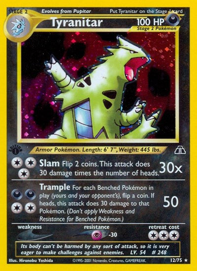 N2: Tyranitar (12) (1st Edition Holofoil)